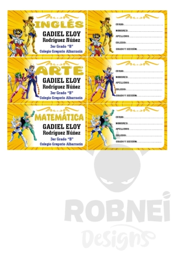 Caballeros del Zodiaco Etiqueta
